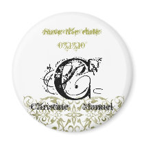 pick, C, Christine & Manuel , Save the date 03.... Refrigerator Magnets