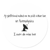 Pick Girlfriend or Astrophysics stickers