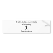 Pick Girlfriend or Backpacking Bumper Stickers