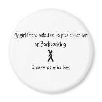 Pick Girlfriend or Backpacking Fridge Magnets