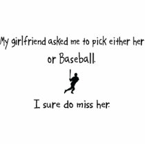 Pick Girlfriend or Baseball Photo Sculpture