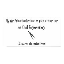 Pick Girlfriend or Civil Engineering posters