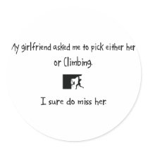 Pick Girlfriend or Climbing stickers by whatitis Pick Girlfriend or Climbing stickers