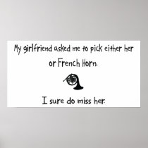 Pick Girlfriend or French Horn Print