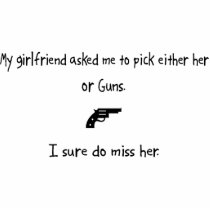 Pick Girlfriend or Guns photo sculptures