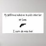 Pick Girlfriend or Guns Poster