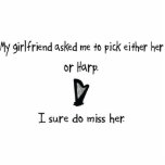 Pick Girlfriend or Harp Photo Cut Out