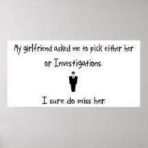 Pick Girlfriend or Investigations Poster