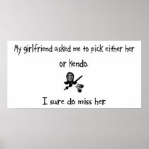 Pick Girlfriend or Kendo Poster