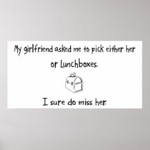 Pick Girlfriend or Lunchboxes Poster