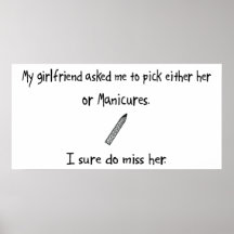 Pick Girlfriend or Manicures Print