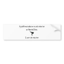 Pick Girlfriend or Martial Arts bumper stickers