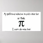 Pick Girlfriend or Math Poster