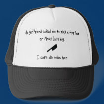 Pick Girlfriend or Meat Cutting hats