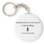 Pick Girlfriend or Mountain Biking Keychain