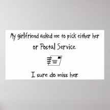 Pick Girlfriend or Postal Service Print