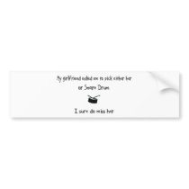Pick Girlfriend or Snare Drum bumper stickers by whatitis Pick Girlfriend or Snare Drum bumper stickers