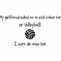 Pick Girlfriend or Volleyball Photo Cutout