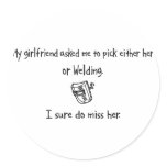 Pick Girlfriend or Welding Sticker