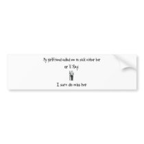 Pick Girlfriend or X-Ray bumper stickers