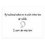Pick Husband or Cable Postcard