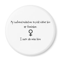 Pick Husband or Feminism magnets by proton Pick Husband or Feminism magnets