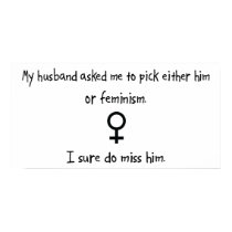Pick Husband or Feminism posters