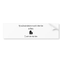 Pick Husband or Latin bumper stickers