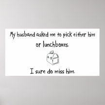 Pick Husband or Lunchboxes Posters