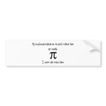 Pick Husband or Math bumper stickers