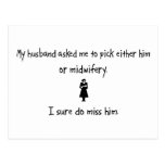 Pick Husband or Midwifery Postcard