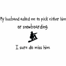Pick Husband or Snowboarding photo sculptures