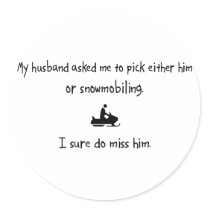 Pick Husband or Snowmobiling stickers