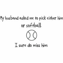 Pick Husband or Softball Photo Sculpture