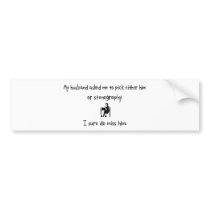 Pick Husband or Stenography bumper stickers
