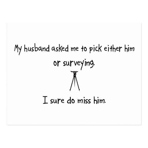 Pick Husband or Surveying Postcard