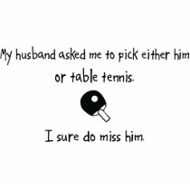 Pick Husband or Table Tennis photo sculptures