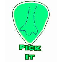 "Pick It" Guitar Picks with a Nose t-shirts by nuclearswan "Pick It" Guitar Picks with a Nose t-shirts