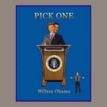 Pick One Hillary Obama Poster posters