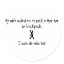 Pick Wife or Backpack stickers