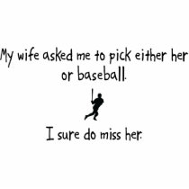 Pick Wife or Baseball Photo Cutouts