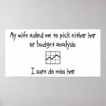 Pick Wife or Budget Analysis Print