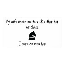 Pick Wife or Chess posters