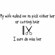 Pick Wife or Cutting Hair photo sculptures