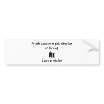 Pick Wife or Farming bumper stickers by 1000suns Pick Wife or Farming bumper stickers
