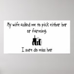 Pick Wife or Farming Print