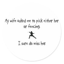 Pick Wife or Fencing stickers