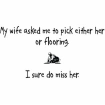 Pick Wife or Flooring photo sculptures