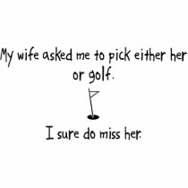 Pick Wife or Golf photo sculptures