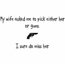 Pick Wife or Guns photo sculptures